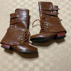 Boots‎ Unbranded Brown Full Zip 3/4” Heel